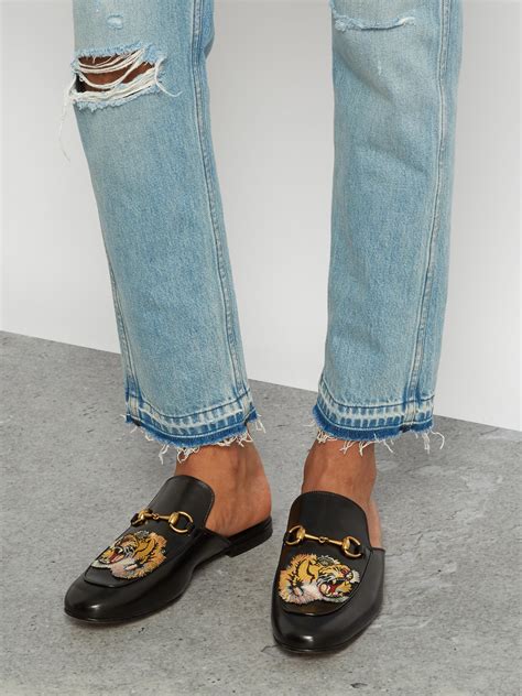 gucci mens rubber sole loafers|Gucci tiger loafer.